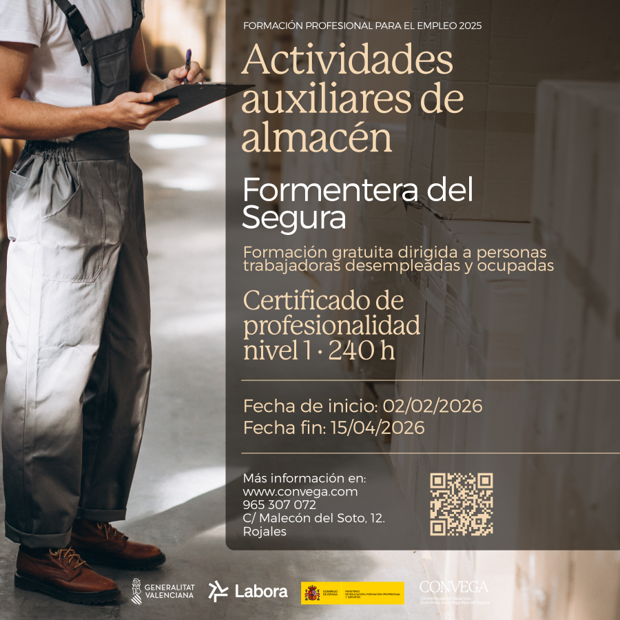 Actividades auxiliares de almacén Formentera del Segura